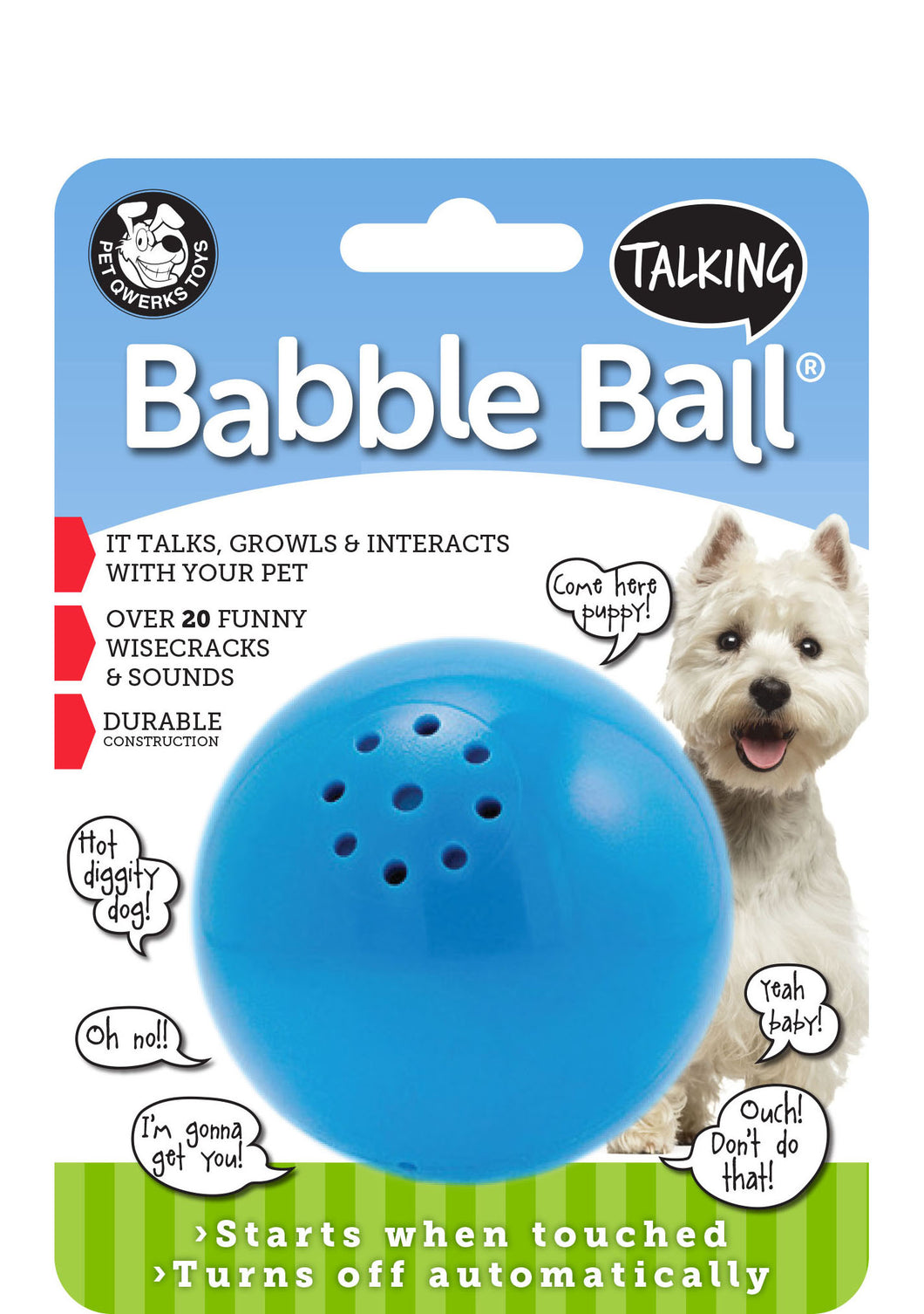 Pet Qwerks BABBLE BALLS - Talking  or Animal Sounds or Cat Sounds