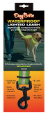 Brite Dog Waterproof Lighted (EL) Leash - rechargeable (green or red fabric, with bright green light)